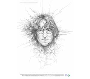Джон Леннон кружка двухцветная (цвет: белый + зеленый)