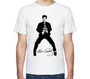 CitySwag Elvis мужская футболка с коротким рукавом (цвет: белый)