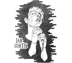 Ian Curtis кружка с ложкой в ручке (цвет: белый + зеленый)