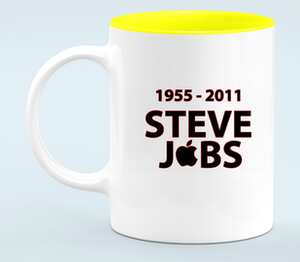 Steve Jobs кружка хамелеон двухцветная (цвет: белый + желтый)