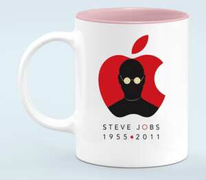 Steve Jobs кружка хамелеон двухцветная (цвет: белый + розовый)