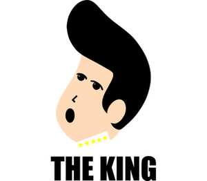 Король Элвис Пресли (The King Elvis Presley) детская футболка с коротким рукавом (цвет: белый)