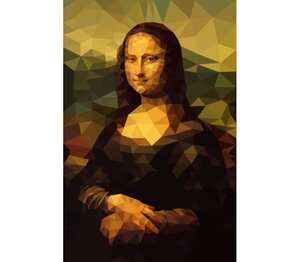 Мона Лиза (Mona Lisa) кружка двухцветная (цвет: белый + зеленый)