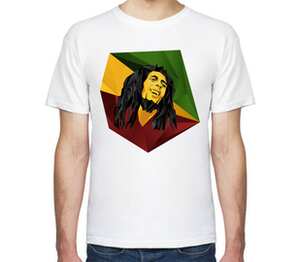 Bob Marley мужская футболка с коротким рукавом (цвет: белый)