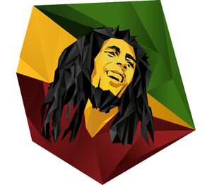 Bob Marley мужская футболка с коротким рукавом (цвет: белый)