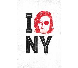 Escape from New York / Побег из Нью Йорка кружка с кантом (цвет: белый + красный)