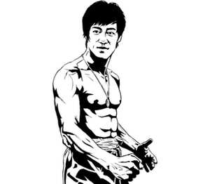 Bruce Lee кружка с ручкой в виде змеи (цвет: белый + черный)