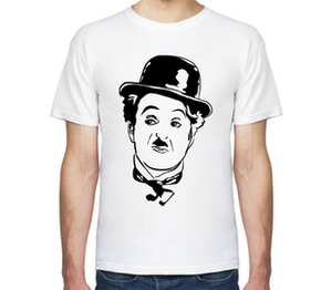 Чарли Чаплин мужская футболка с коротким рукавом (цвет: белый)