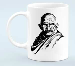 Махатма Ганди кружка белая (цвет: белый)