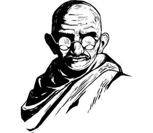 Махатма Ганди кружка белая (цвет: белый)