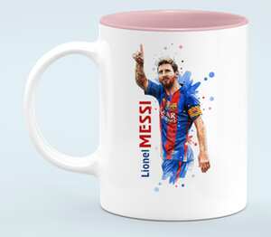 Месси Лионель (Lionel Messi) кружка хамелеон двухцветная (цвет: белый + розовый)