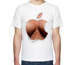 Тело Apple мужская футболка с коротким рукавом (цвет: белый)