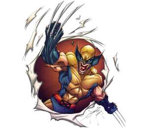 Wolverine. Marvel кружка двухцветная (цвет: белый + желтый)