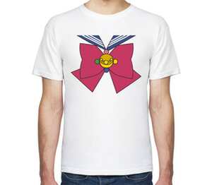 Сейлор Мун (Sailor moon) мужская футболка с коротким рукавом (цвет: белый)