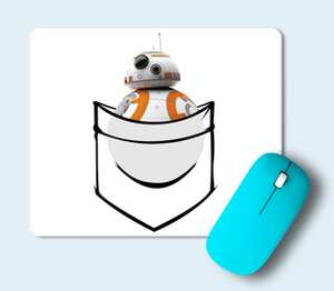 Дроид BB-8 (Звездные Войны) коврик для мыши прямоугольный (цвет: белый)
