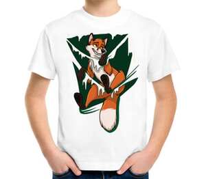 Лисичка (Fox) детская футболка с коротким рукавом (цвет: белый)