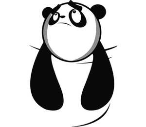 Панда в Кармане кружка двухцветная (цвет: белый + бордовый)
