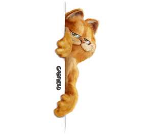 Гарфилд (Garfield) слюнявчик (цвет: белый + синий)