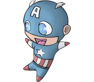 Капитан Америка (Мстители) подушка с пайетками (цвет: белый + синий)