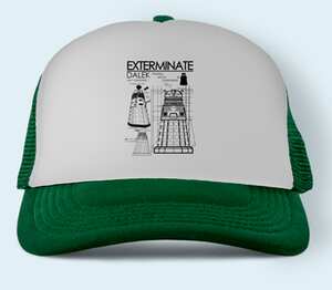 Dalek - Exterminate бейсболка (цвет: зеленый)