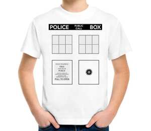 Police box детская футболка с коротким рукавом (цвет: белый)