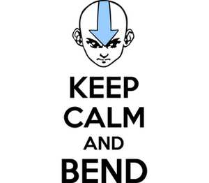 Keep Calm and Bend кружка с кантом (цвет: белый + голубой)