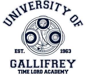 Доктор Кто - University of Gallifrey Time Lord Academy est. 1963 мужская футболка с коротким рукавом (цвет: белый)