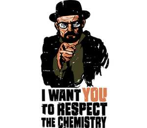 Во все тяжкие - уважай химию (Breaking Bad - i want you to respect the chemistry) женская футболка с коротким рукавом (цвет: белый)