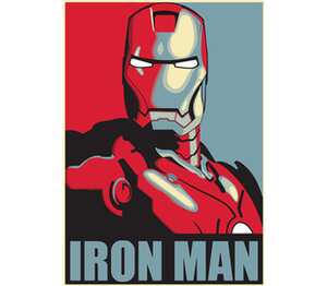 Железный человек - Iron Man кружка с ложкой в ручке (цвет: белый + оранжевый)