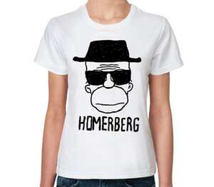 Homerberg женская футболка с коротким рукавом (цвет: белый)