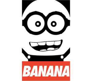 Banana Obey мужская футболка с коротким рукавом (цвет: белый)