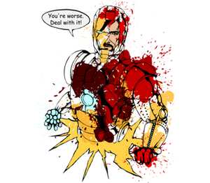 Iron man женская футболка с коротким рукавом (цвет: белый)
