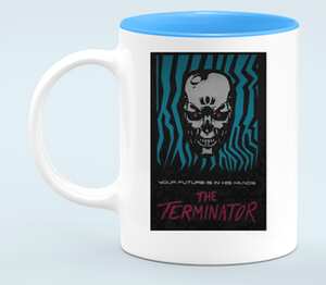 Terminator кружка хамелеон двухцветная (цвет: белый + голубой)