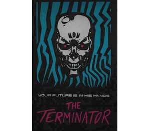 Terminator кружка двухцветная (цвет: белый + голубой)