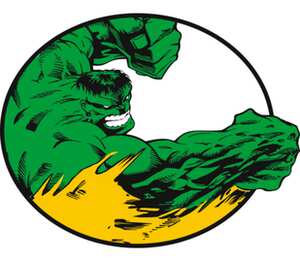 Халк (Hulk)  кружка хамелеон двухцветная (цвет: белый + оранжевый)