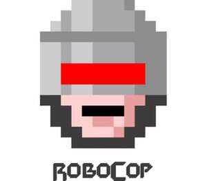 Robocop 8-bit кружка двухцветная (цвет: белый + светло-зеленый)