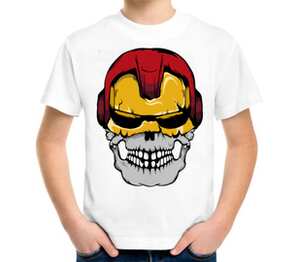 Iron Man (Железный человек) детская футболка с коротким рукавом (цвет: белый)