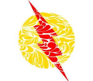 Flash (Молния) кружка с ложкой в ручке (цвет: белый + желтый)