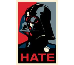 Darth Vader (Obey) слюнявчик (цвет: белый + синий)