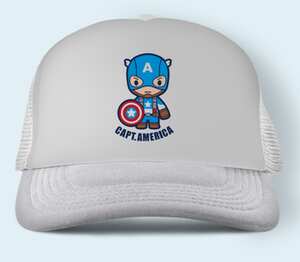 Капитан Америка (Captain America) бейсболка (цвет: белый)