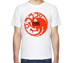 Game of Thrones мужская футболка с коротким рукавом (цвет: белый)