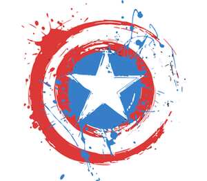 Капитан Америка (Captain America) подушка с пайетками (цвет: белый + золотой)
