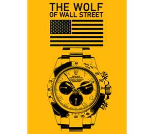 The Wolf of Wall Street подушка с пайетками (цвет: белый + синий)