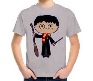 Гарри Поттер (Harry Potter) детская футболка с коротким рукавом (цвет: серый меланж)