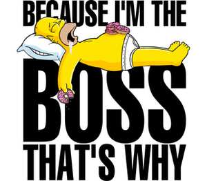 Гомер - потому что я босс / Because im the Boss thats why кружка хамелеон (цвет: белый + синий)