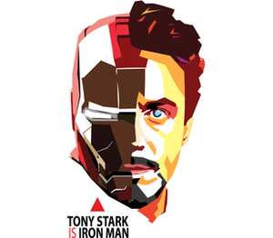 Тони старк это Железный человек (Tony Stark is Iron Man) кружка хамелеон (цвет: белый + синий)