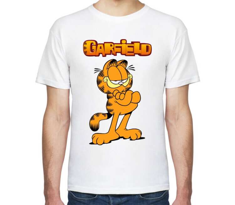 Гарфилд интернет магазин. Футболка с Гарфилдом мужская. Garfield футболка мужская. Футболка с Гарфилдом женская. Футболка с котом Гарфилдом.