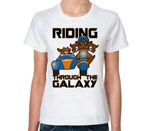 Стражи Галактики женская футболка с коротким рукавом (цвет: белый)