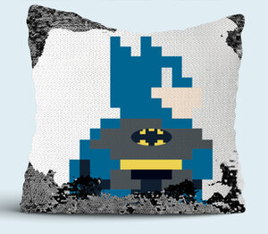 Batman  подушка с пайетками (цвет: белый + черный)
