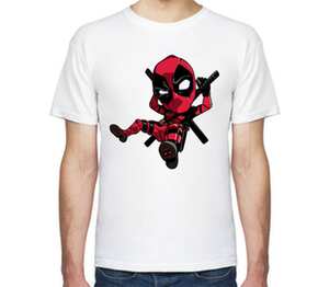 Дэдпул (Deadpool) мужская футболка с коротким рукавом (цвет: белый)